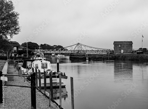 A view down the River Yare in the Norfolk village of Reedham photo