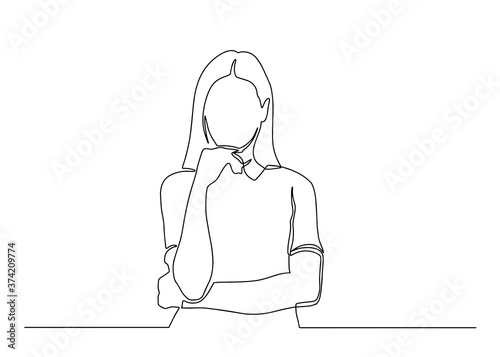 Continuous line drawing of cheering man holding fists. Happy young man celebrating success one line drawing. Vector illustration