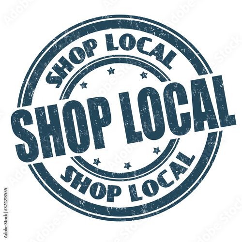 Shop local sign or stamp