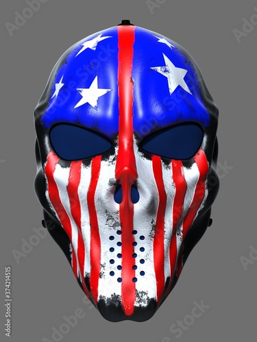 Protective face mask. 3d illustration