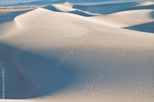 Patterns Formed by the Wind in the Sand on the  Mesquite Flat Sand Dunes, Death Valley National Park, California, USA