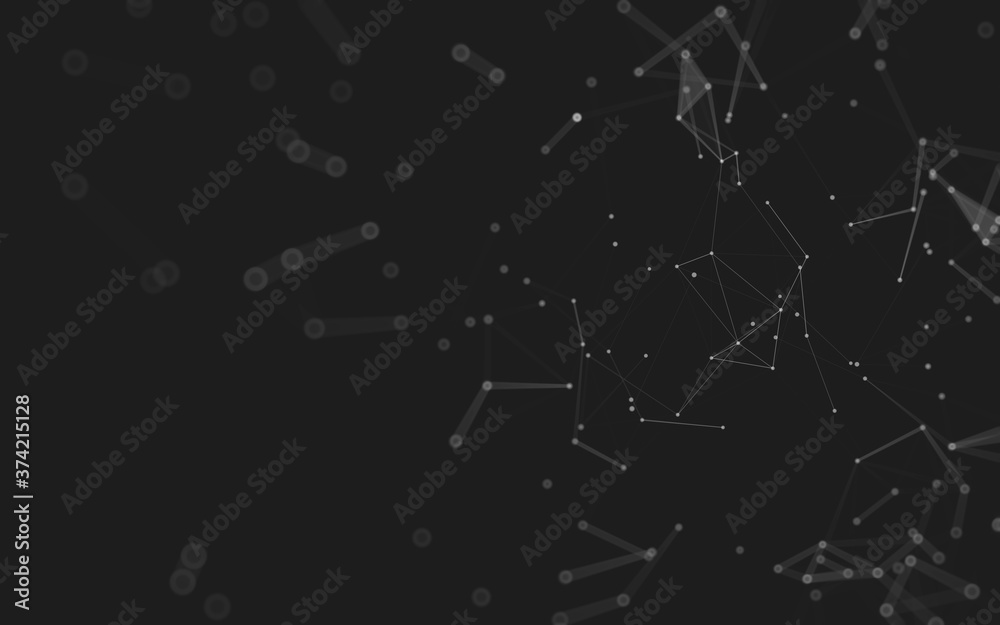 Abstract background. Molecules technology with polygonal shapes, connecting dots and lines. Connection structure. Big data visualization. Abstract background. Molecules technology with polygonal shapes, connecting dots and lines. Connection structure. Big data visualization.