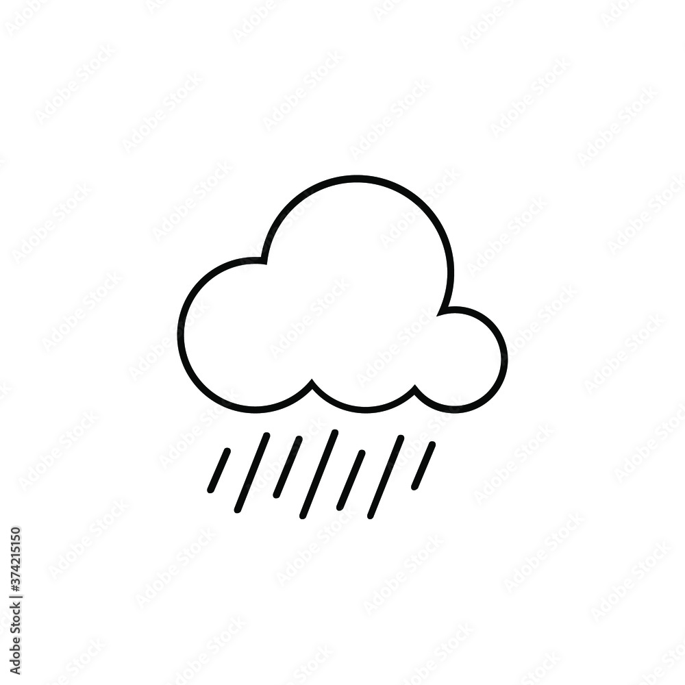 Rain Icon. Raining Symbol. Cloud with rain icon vector Rain Icon. Raining Symbol. Cloud with rain icon vector