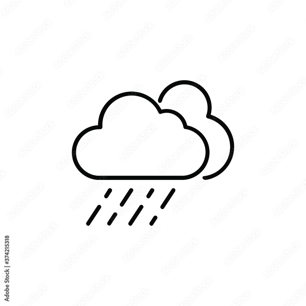 Rain Icon. Raining Symbol. Cloud with rain icon vector Rain Icon. Raining Symbol. Cloud with rain icon vector
