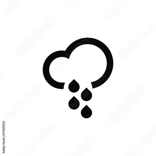 Rain Icon. Raining Symbol. Cloud with rain icon vector