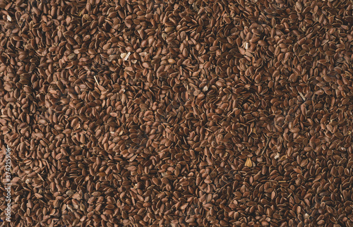Many Flax seeds, top view