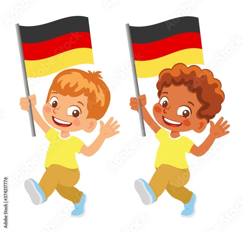 Germany flag in hand set