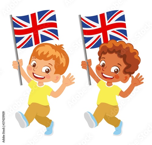 United Kingdom flag in hand set