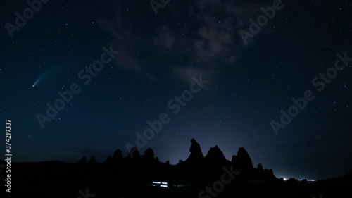 Comet NEOWISE Trona Pinnacles Mojave Desert California 01 photo