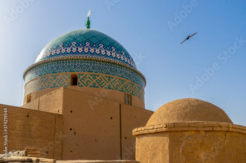 Iran, Dome of Seyyed Rokn-edin Tomb, in the city of Yazd, dating from the 14 th century. 