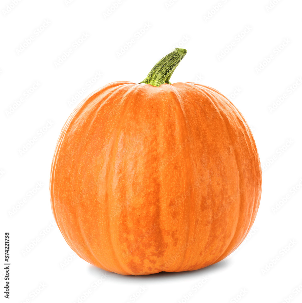 Obraz premium Fresh ripe raw pumpkin isolated on white