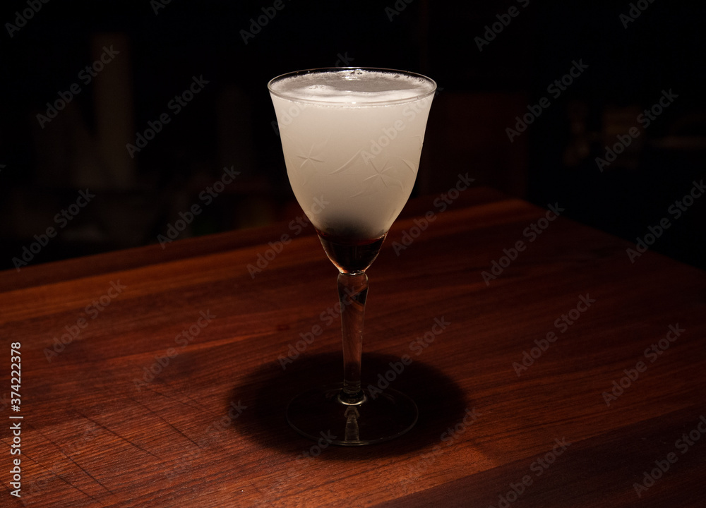 Aviation Cocktail, dimly lit bar Aviation Cocktail, dimly lit bar