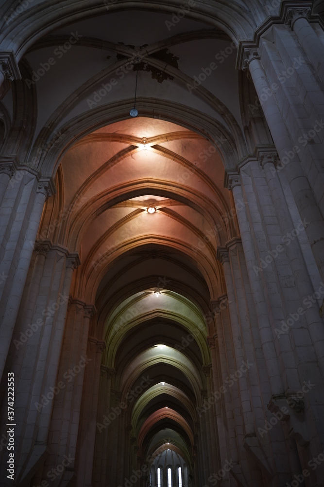 Abbey in Alcobaca, Monastery in Portugal.. UNESCO World Heritage Site. Abbey in Alcobaca, Monastery in Portugal.. UNESCO World Heritage Site.