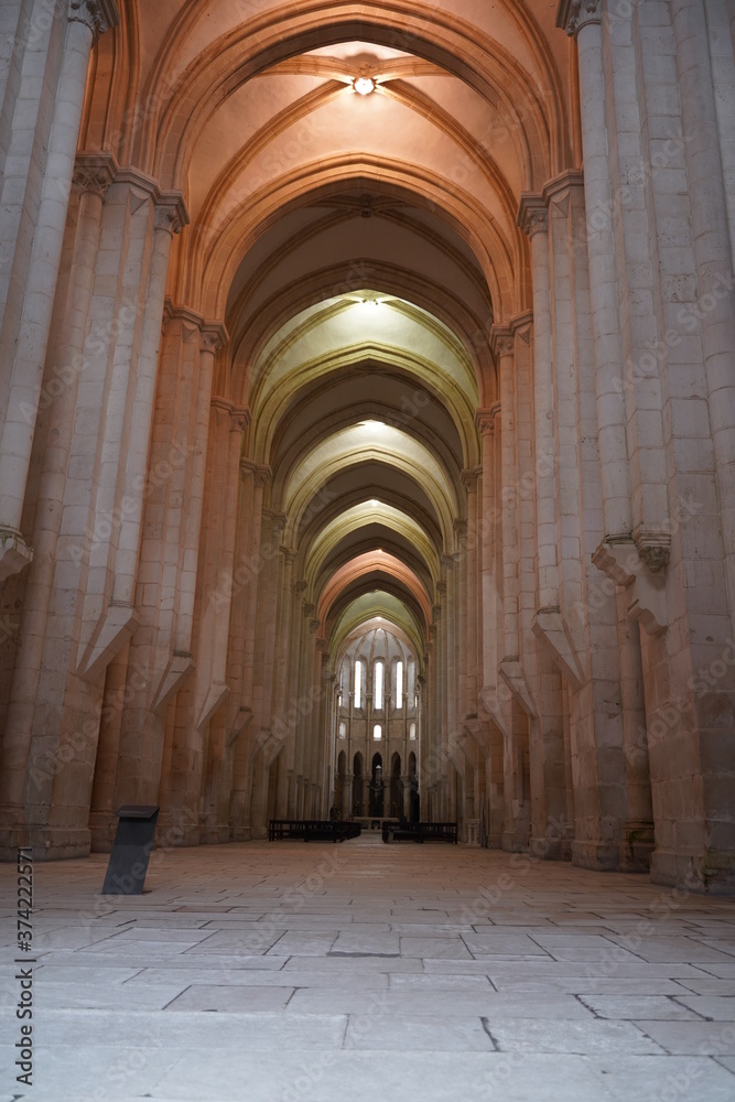 Abbey in Alcobaca,  Monastery in Portugal.. UNESCO World Heritage Site.