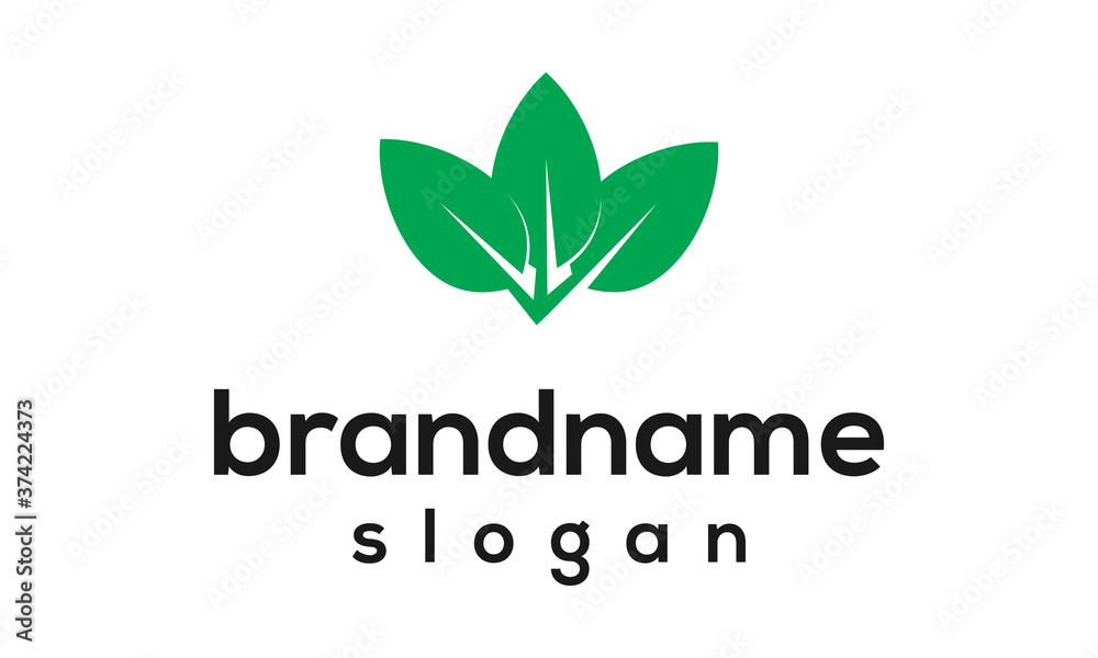 modern leaf logo design vector modern leaf logo design vector