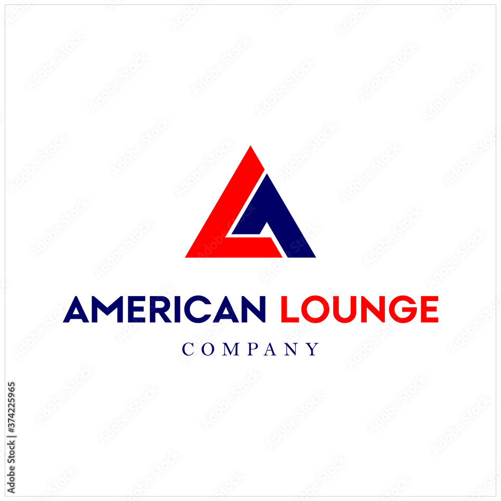 Simple Initial A L with Letter Americas Lounge Logo Design Inspiration Simple Initial A L with Letter Americas Lounge Logo Design Inspiration