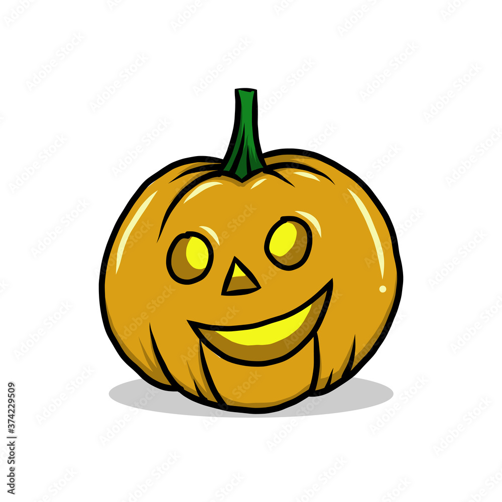 halloween pumpkins vector illustration. scary symbol for halloween tradition. vector hand drawn style halloween pumpkins vector illustration. scary symbol for halloween tradition. vector hand drawn style