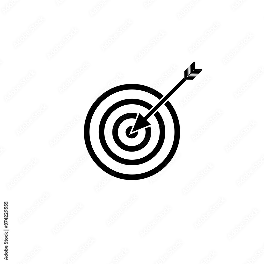 target icon vector symbol isolated illustration white background target icon vector symbol isolated illustration white background