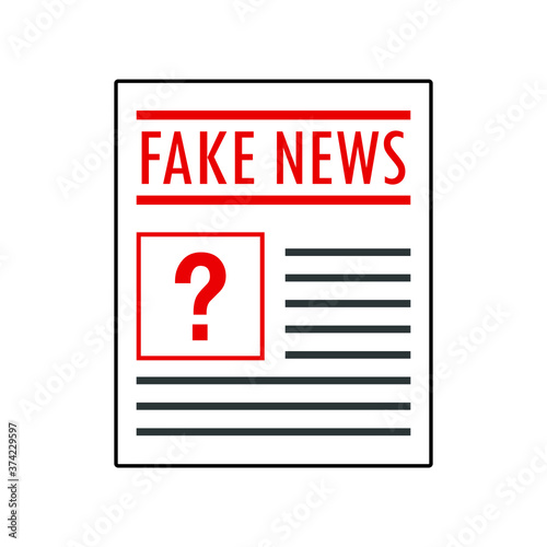 fake news icon, false speech sign, untrue news