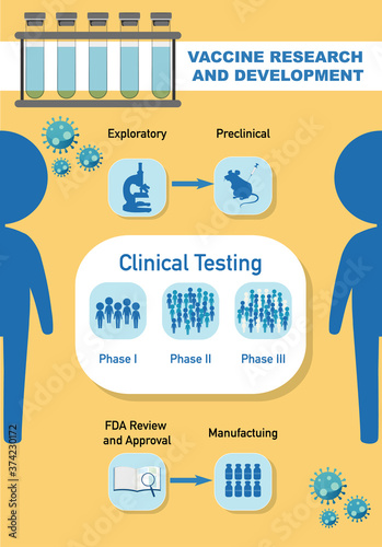 Vaccine research and development infographic photo