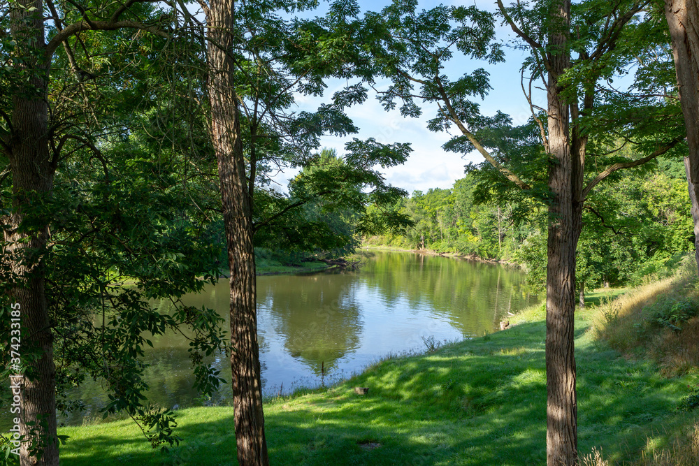 La rivière Otter Creek pour aller à Vergennes au Vermont. 