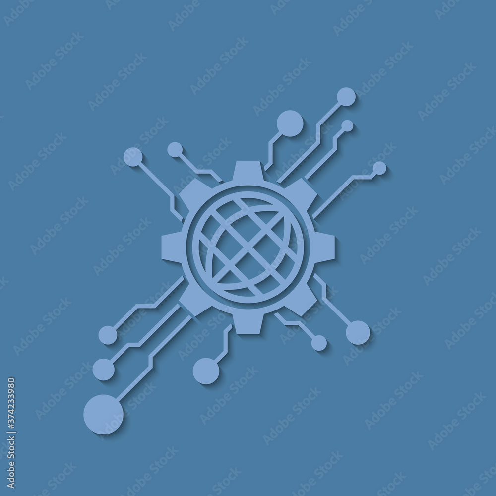 Obraz premium Technology logo illustration