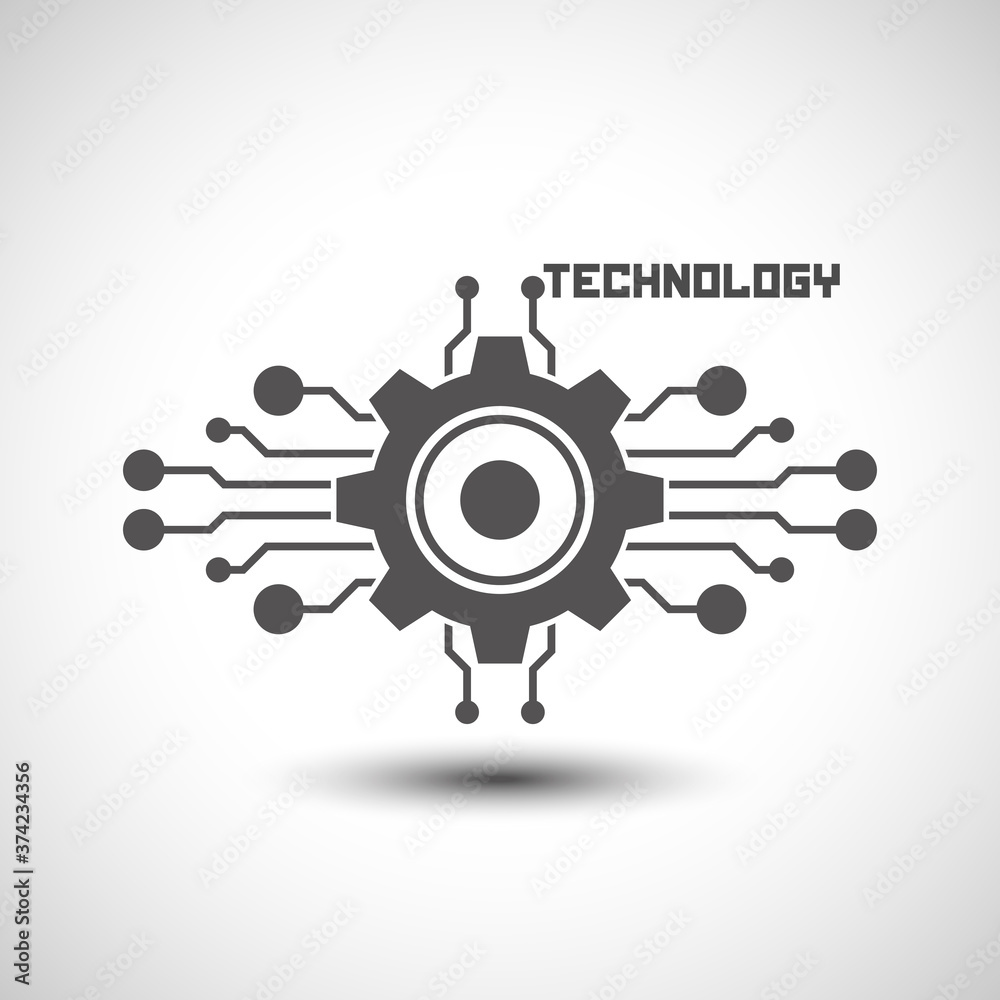 Technology logo illustration Technology logo illustration