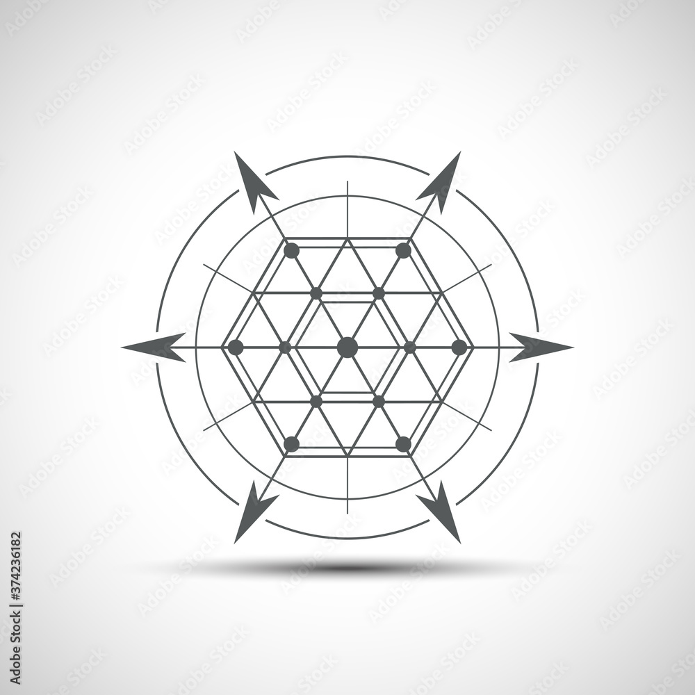 Fototapeta premium Abstract sacred symbol