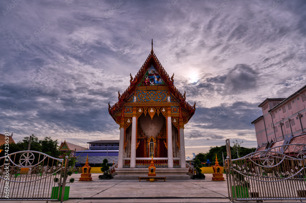 Obraz premium Samut Prakan / Thailand / June 7, 2020 : Wat Noi Suwannaram It was built on 25 January 1971 by Mrs. Noi Saiphanthong who donated the land and proceeded to build a temple.