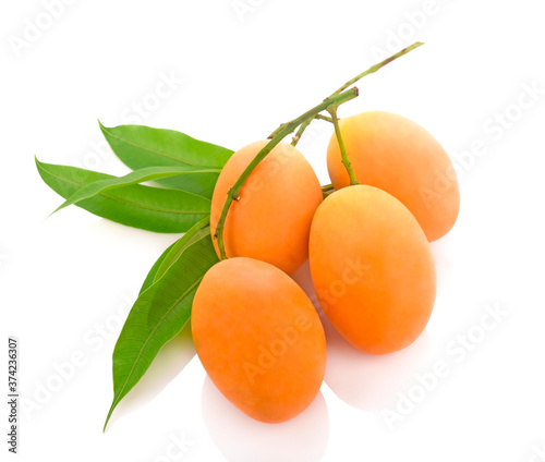 Marian plum thai fruit isolated on white background.