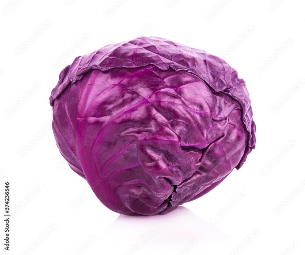 Purple cabbage isolated on white background Purple cabbage isolated on white background