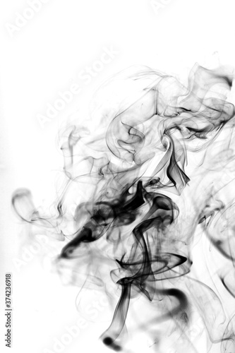 Smoke toxic movement on a white background.