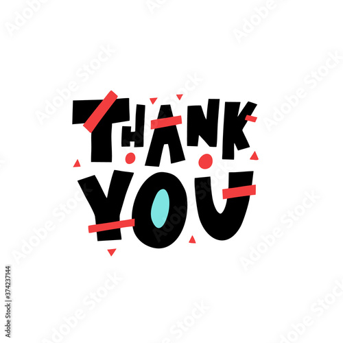 "Thank you" is gracefully adorned in black and red typography, expressing gratitude with style and warmth. This elegant design captures the sentiment of appreciation in a visually striking manner.