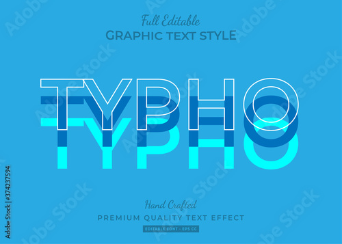 Typho Text Style Effect Premium photo