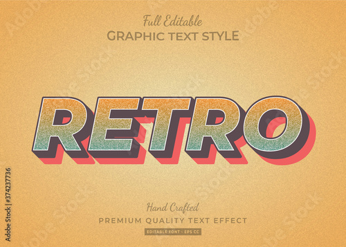Retro Old Grunge Text Style Effect Premium