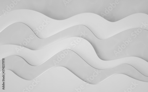 Wavy abstract white background © roxysp