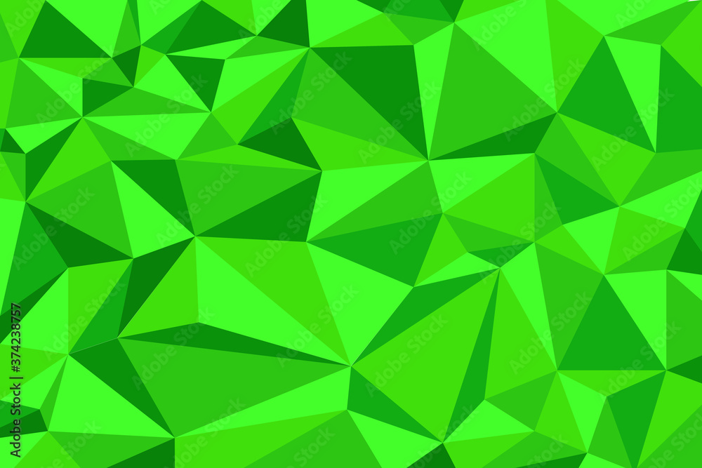 low poly abstract texture background green color design vector