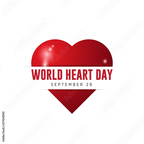 Celebrate World Heart Day. vector illustration
