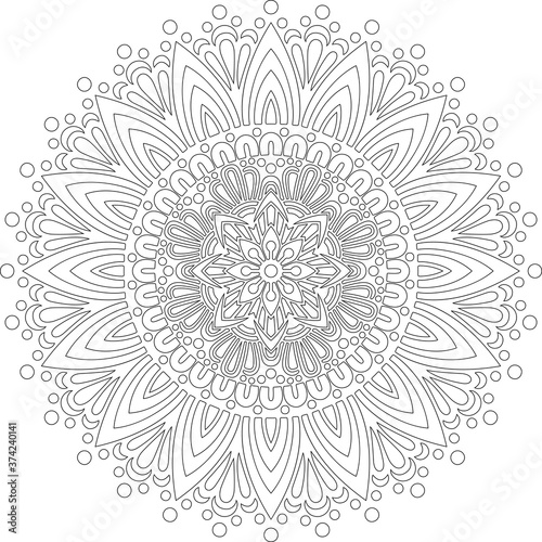 Figure mandala for coloring doodles sketch