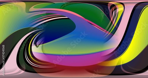 4k 3D animation of rows of colorful multi-colored stripes. The motion background of the geometric pattern. 3D - rendering