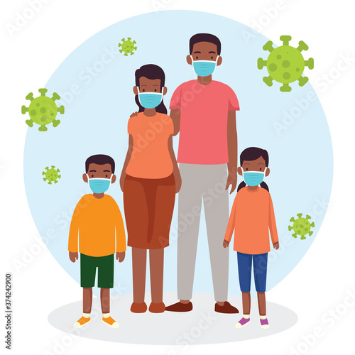 A family tries to protect family members from the Covid-19 virus by always wearing a mask