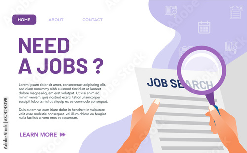 Job vacancy concept for landing page. The very scarcity of job vacancies due to the covid-19 virus pandemic has made many people unemployed
