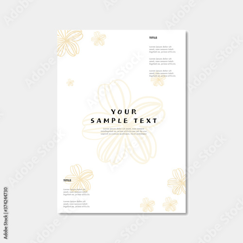 Beautiful spring flower brochure template.
