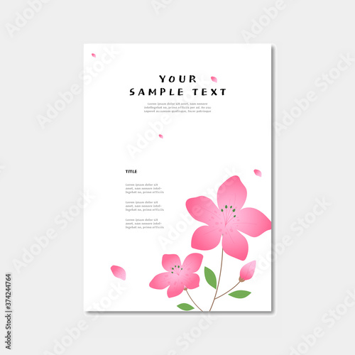 Beautiful spring flower brochure template.
