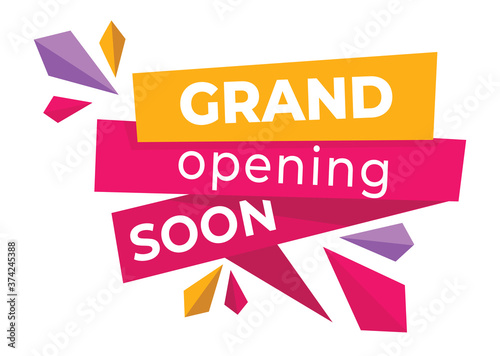 Grand opening soon, shop or store announcement banner