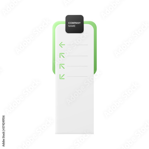 Information stand or signage display pole template vector illustration isolated.