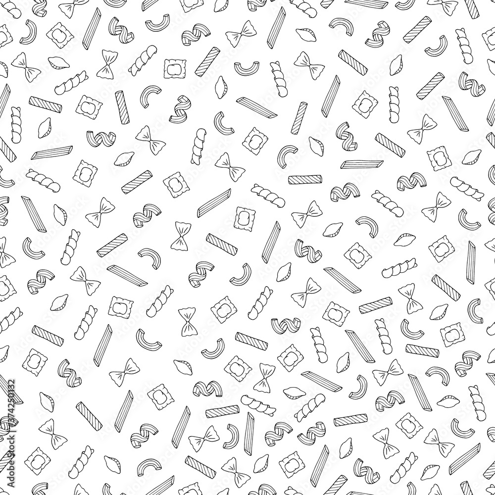 coloring book Wallpaper seamless pattern of paste of different varieties