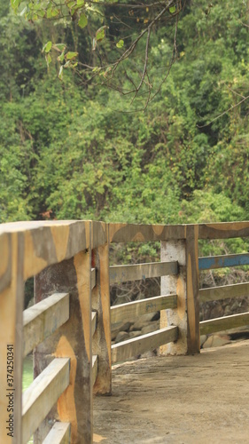 wooden bridge at beach image