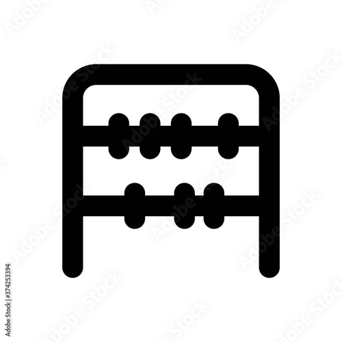 Abacus Line Icon - Vector Illustration