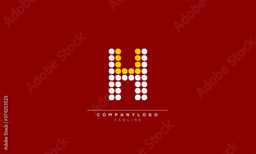 UH HU H Abstract initial monogram letter alphabet logo design